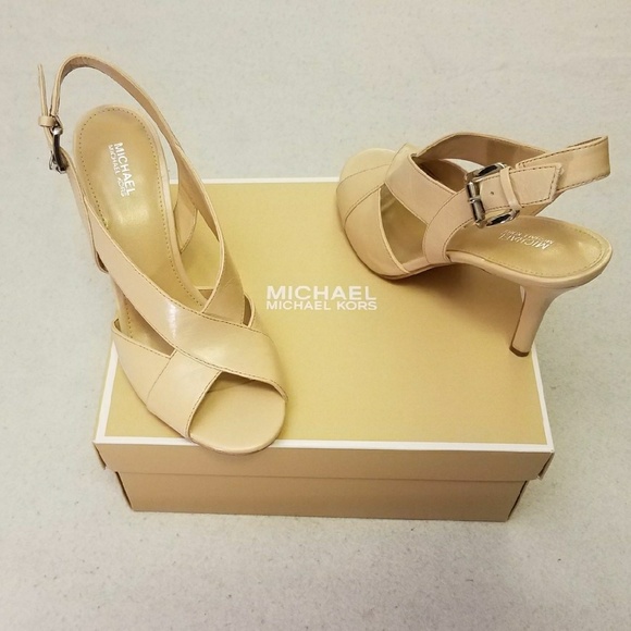 Michael Kors Beige Slingback Stilleto Sandals - Picture 2 of 9